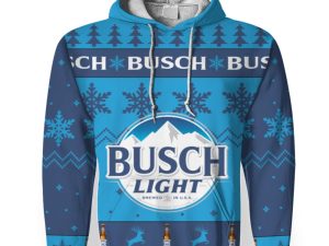 Busch Light Merry Christmas Unisex Gift Fan-3D Unisex Hoodie - Image 1