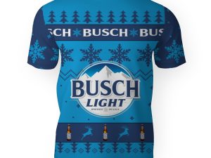 Busch Light Merry Christmas Unisex Gift Fan-3D Unisex T-Shirt - Image 1