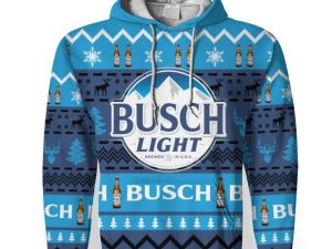 Busch Light Shirts Beer Vintage Logo-3D Unisex Hoodie - Image 1