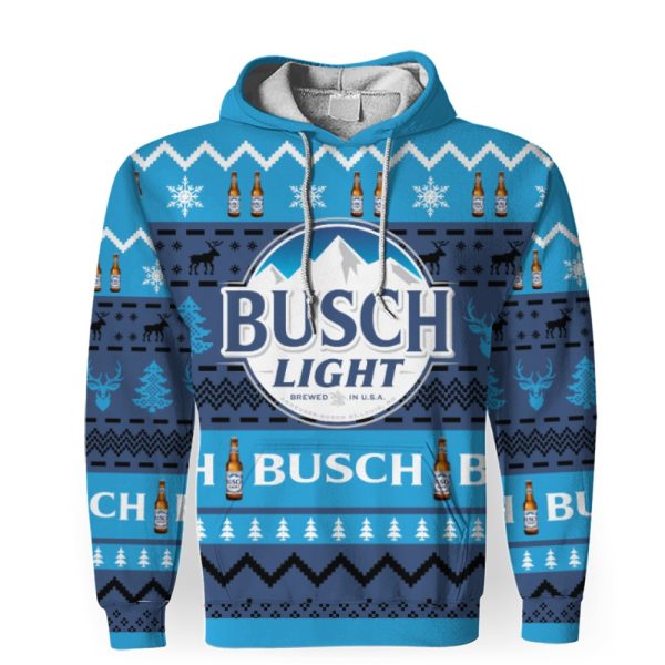Busch Light Shirts Beer Vintage Logo-3D Unisex Hoodie - Image 1