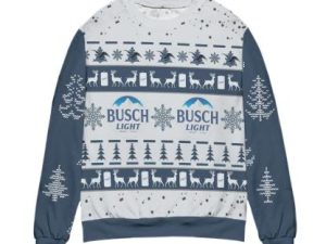 Busch Light Ugly Christmas Sweater Family Gift - Image 1