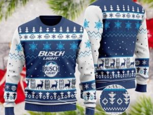 Busch Light Ugly Christmas Sweater Full Size Holiday Gift - Image 1