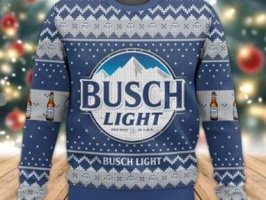 Busch Light Ugly Christmas Sweater Xmas Gift Holiday Gift - Image 1