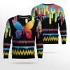 Butterfly Colorful Beauty Ugly Christmas Sweater - Image 2