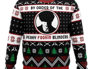 By The Order Of The Peaky Blinders Peaky Blinders Ugly Christmas Sweater - Image 1