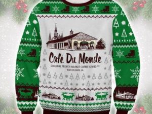 Cafe Du Monde Ugly Christmas Sweater - Image 1