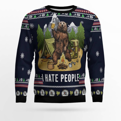 camping i hate people ugly christmas sweater 1 Camping I Hate People Ugly Christmas Sweater - Image 1