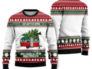 Camping Ugly Christmas Sweater - Image 1
