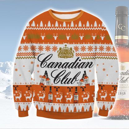 canadian club ugly christmas sweater 1 Canadian Club Ugly Christmas Sweater - Image 1