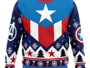 Captain America Ugly Christmas Sweater - Image 1