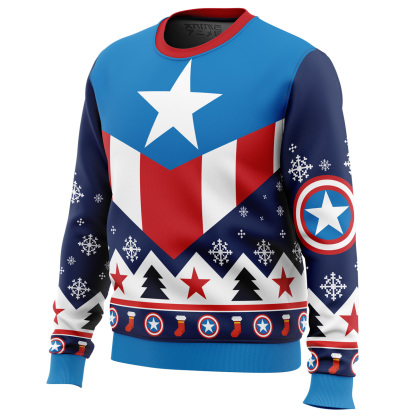 captain america ugly christmas sweater 2 Captain America Ugly Christmas Sweater - Image 2