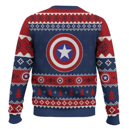captain america ugly christmas sweater holiday gift holiday gift 2 Captain America Ugly Christmas Sweater Holiday Gift Holiday Gift - Image 2