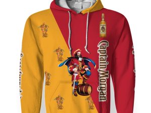 Captain Morgan And Pattern Logo-3D Unisex Hoodie - Image 1