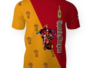 Captain Morgan And Pattern Logo-3D Unisex T-Shirt - Image 1