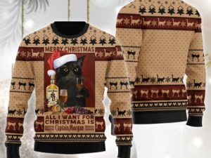 Captain Morgan Is All I Want For Christmas Ugly Christmas Sweater - Image 1