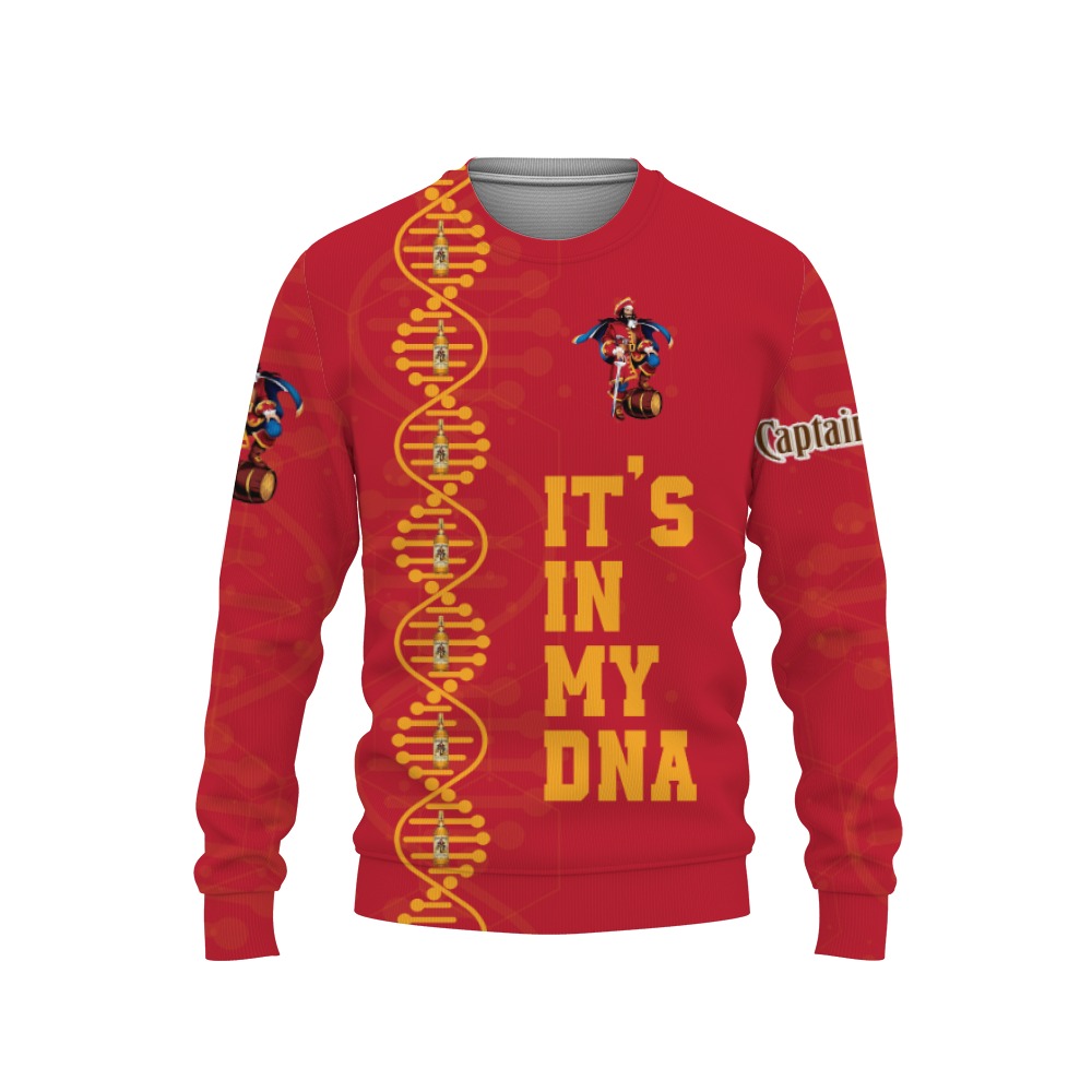 captain morgan its in my dna 3d sweatshirt 1 Captain Morgan It's In My DNA-3D Sweatshirt - Image 1