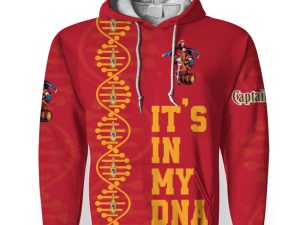 Captain Morgan It's In My DNA-3D Unisex Hoodie - Image 1