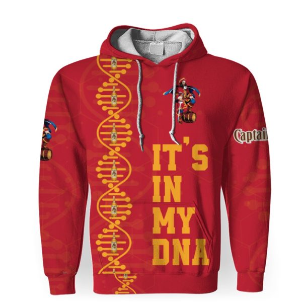 Captain Morgan It's In My DNA-3D Unisex Hoodie - Image 1