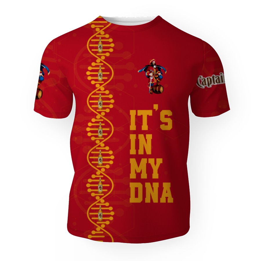 captain morgan its in my dna 3d unisex t shirt 1 Captain Morgan It's In My DNA-3D Unisex T-Shirt - Image 1