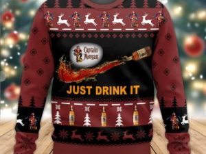 Captain Morgan Just Drink It Ugly Christmas Sweater - Image 1