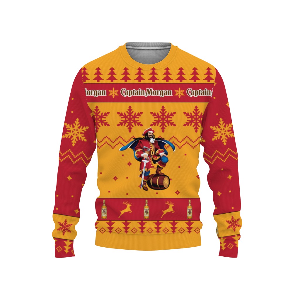 captain morgan merry christmas unisex gift fan 3d sweatshirt 1 Captain Morgan Merry Christmas Unisex Gift Fan-3D Sweatshirt - Image 1
