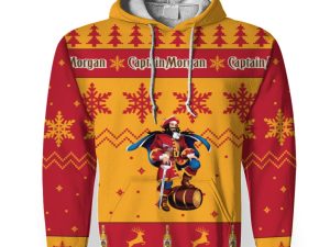 Captain Morgan Merry Christmas Unisex Gift Fan-3D Unisex Hoodie - Image 1