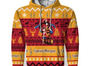 Captain Morgan Shirts For Men With Vintage For Sale-3D Unisex Hoodie - Image 1