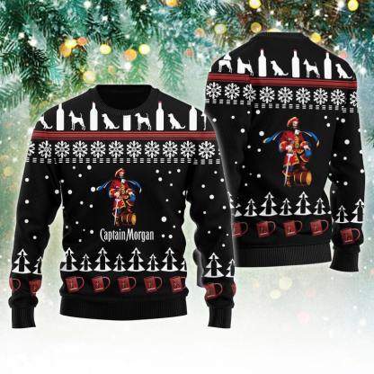 captain morgan ugly christmas sweater holiday gift 1 Captain Morgan Ugly Christmas Sweater Holiday Gift - Image 1