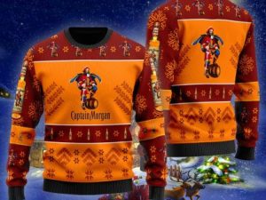 Captain Morgan Xmas Ugly Christmas Sweater - Image 1