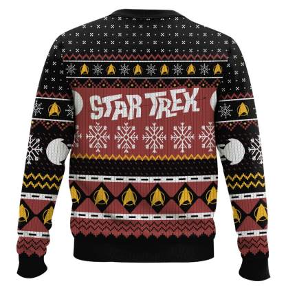 captain picard st make it snow christmas ugly christmas sweater 2 Captain Picard St Make It Snow Christmas Ugly Christmas Sweater - Image 2