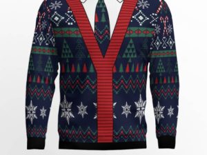 Cardigan Ugly Christmas Sweater Holiday Gift - Image 1