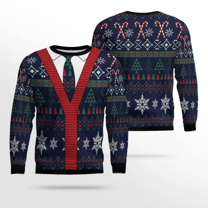 cardigan ugly christmas sweater holiday gift 2 Cardigan Ugly Christmas Sweater Holiday Gift - Image 2