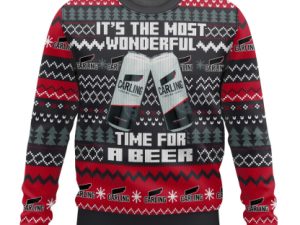 Carling Uk Beer Ugly Christmas Sweater - Image 1