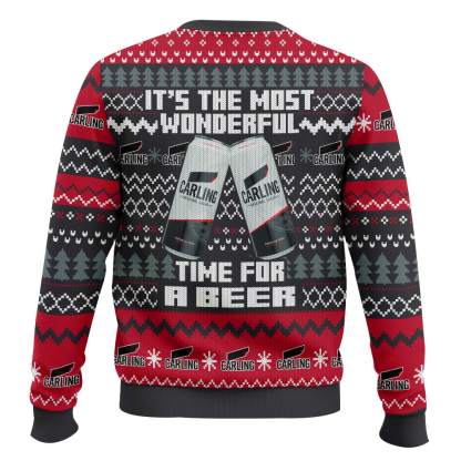 carling uk beer ugly christmas sweater 2 Carling Uk Beer Ugly Christmas Sweater - Image 2