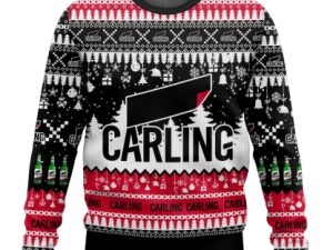 Carling United Kingdom Beer Ugly Christmas Sweater - Image 1