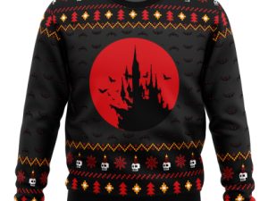 Castlevania Creepy Castle Ugly Christmas Sweater - Image 1
