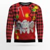 Cat Pocket Christmas Ugly Christmas Sweater - Image 1