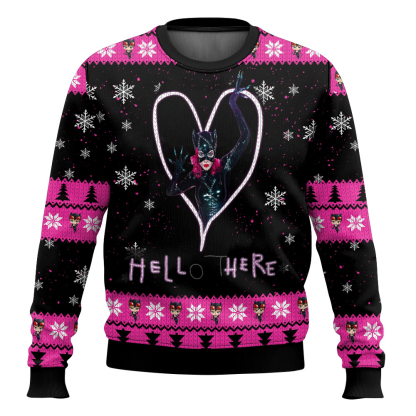 catwoman ugly christmas sweater holiday gift 1 Catwoman Ugly Christmas Sweater Holiday Gift - Image 1