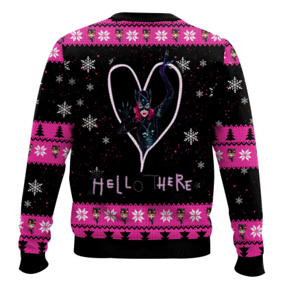 catwoman ugly christmas sweater holiday gift 2 Catwoman Ugly Christmas Sweater Holiday Gift - Image 2