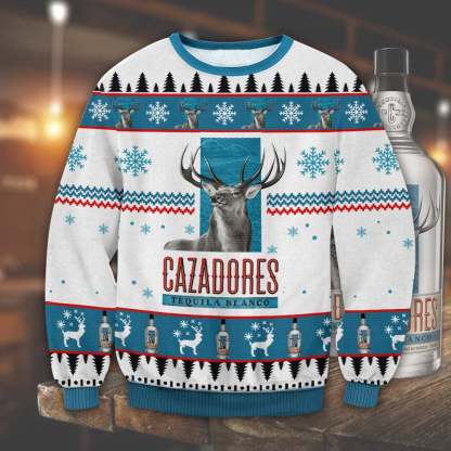 cazadores tequila ugly christmas sweater 1 Cazadores Tequila Ugly Christmas Sweater - Image 1