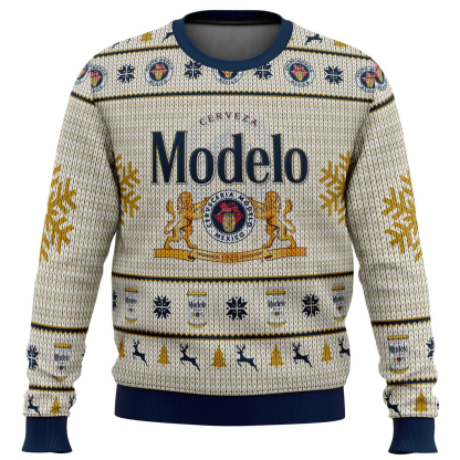 cerveza modelo ugly christmas sweater 1 Cerveza Modelo Ugly Christmas Sweater - Image 1