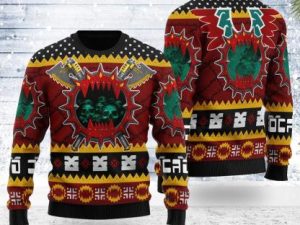 Chaos Space Marine World Eaters Iconic Ugly Christmas Sweater - Image 1