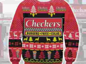 Checkers Ugly Christmas Sweater - Image 1