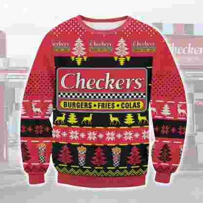 checkers ugly christmas sweater 1 Checkers Ugly Christmas Sweater - Image 1