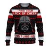 Cheer Darth Vader I Find Your Lack Of Cheer Disturbing Ugly Christmas Sweater - Image 1