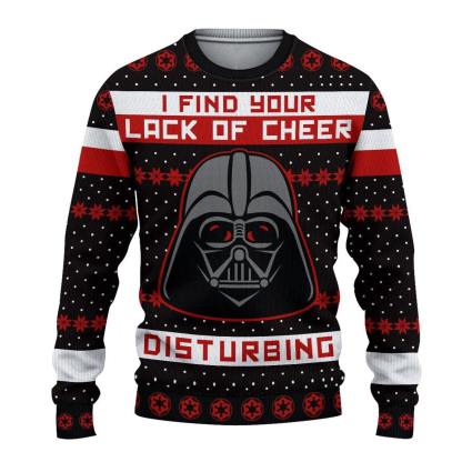 cheer darth vader i find your lack of cheer disturbing ugly christmas sweater 1 Cheer Darth Vader I Find Your Lack Of Cheer Disturbing Ugly Christmas Sweater - Image 1
