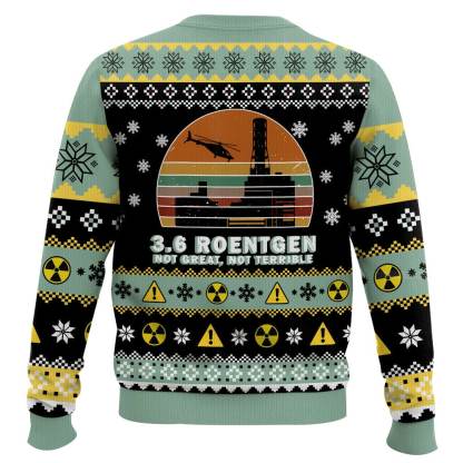 chernobyl not great not terrible ugly christmas sweater 2 Chernobyl Not Great Not Terrible Ugly Christmas Sweater - Image 2
