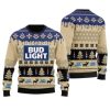 Chevron Pattern Bud Light Christmas Ugly Christmas Sweater - Image 1