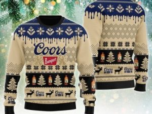 Chevron Pattern Coors Banquet Christmas Ugly Christmas Sweater - Image 1