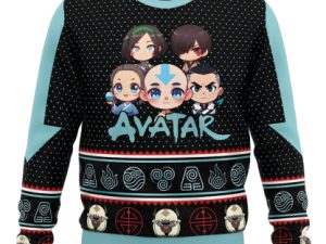 Chibi Avatar The Last Airbender Ugly Christmas Sweater - Image 1